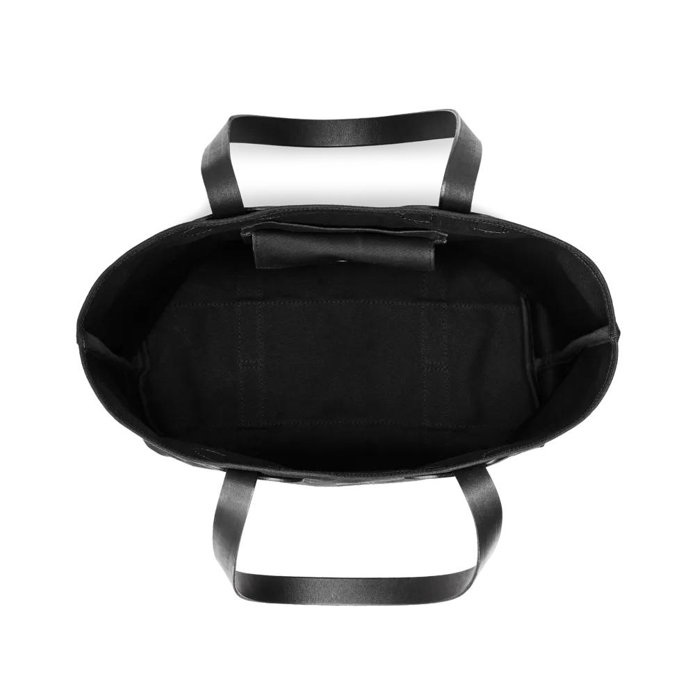 Rugged Twill Large Open Tote Bag - Black