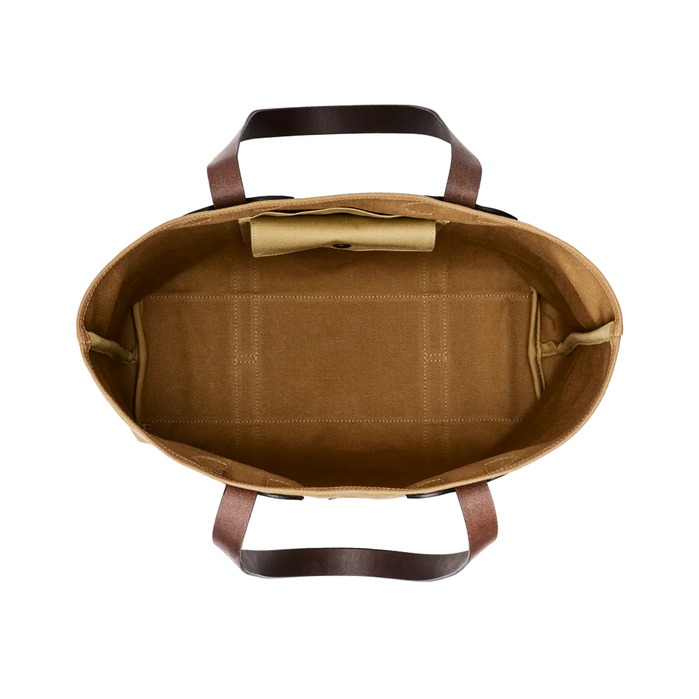 Rugged Twill Large Open Tote Bag - Tan