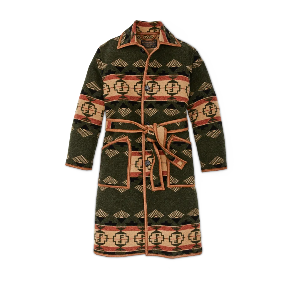 Filson Forestry Wool Blanket Robe - Dark Timber / Tan Multi