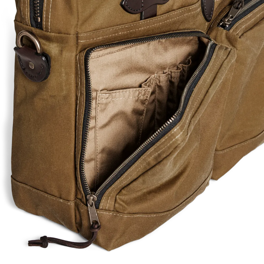 24 Hour Tin Cloth Briefcase - Dark Tan