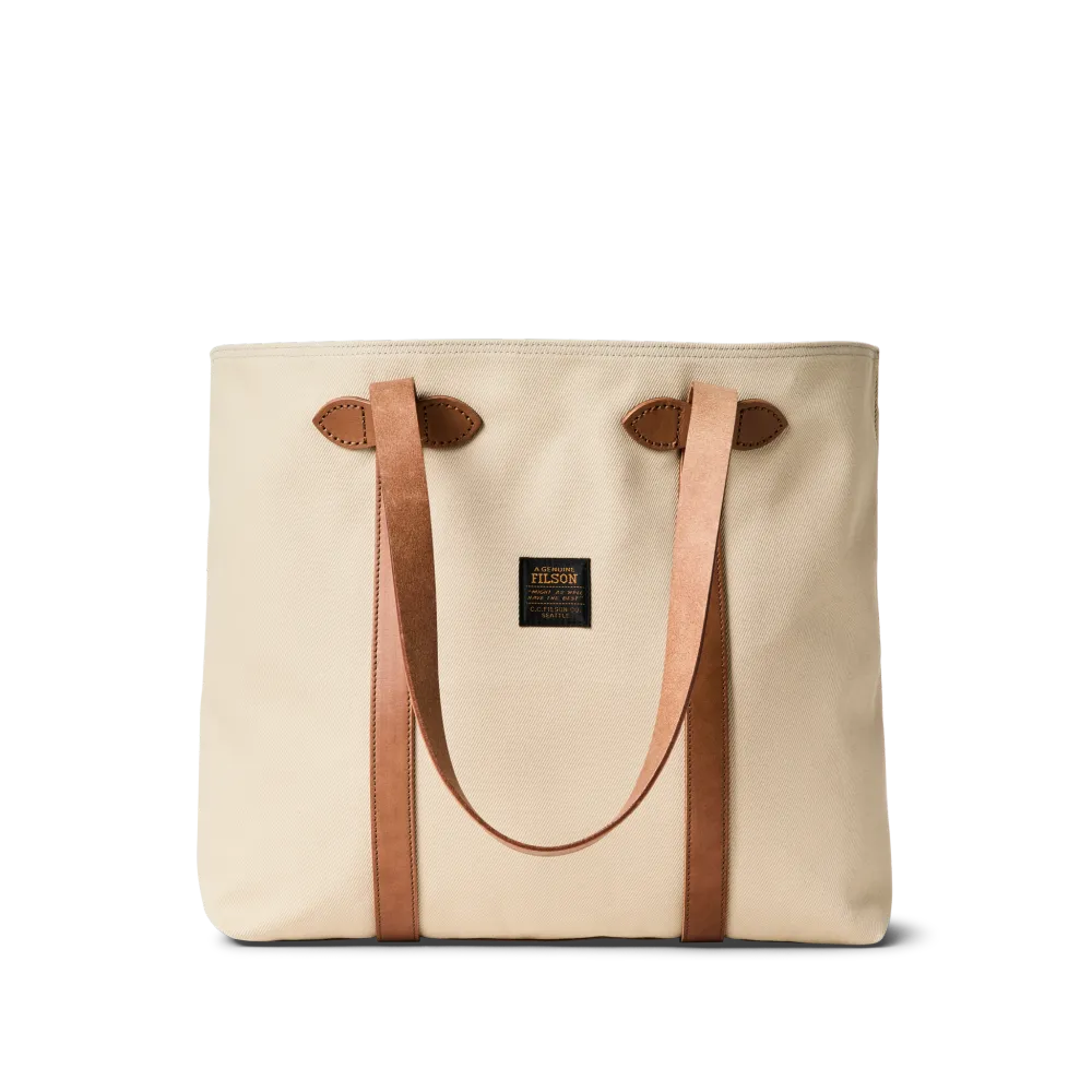 Rugged Twill Large Open Tote Bag - Feather Gray