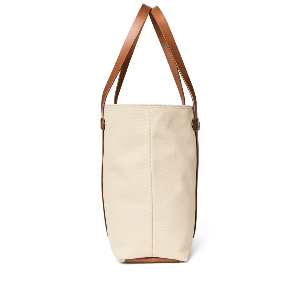 Rugged Twill Large Open Tote Bag - Feather Gray