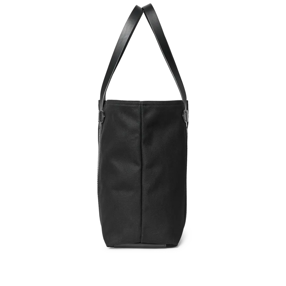 Rugged Twill Large Open Tote Bag - Black