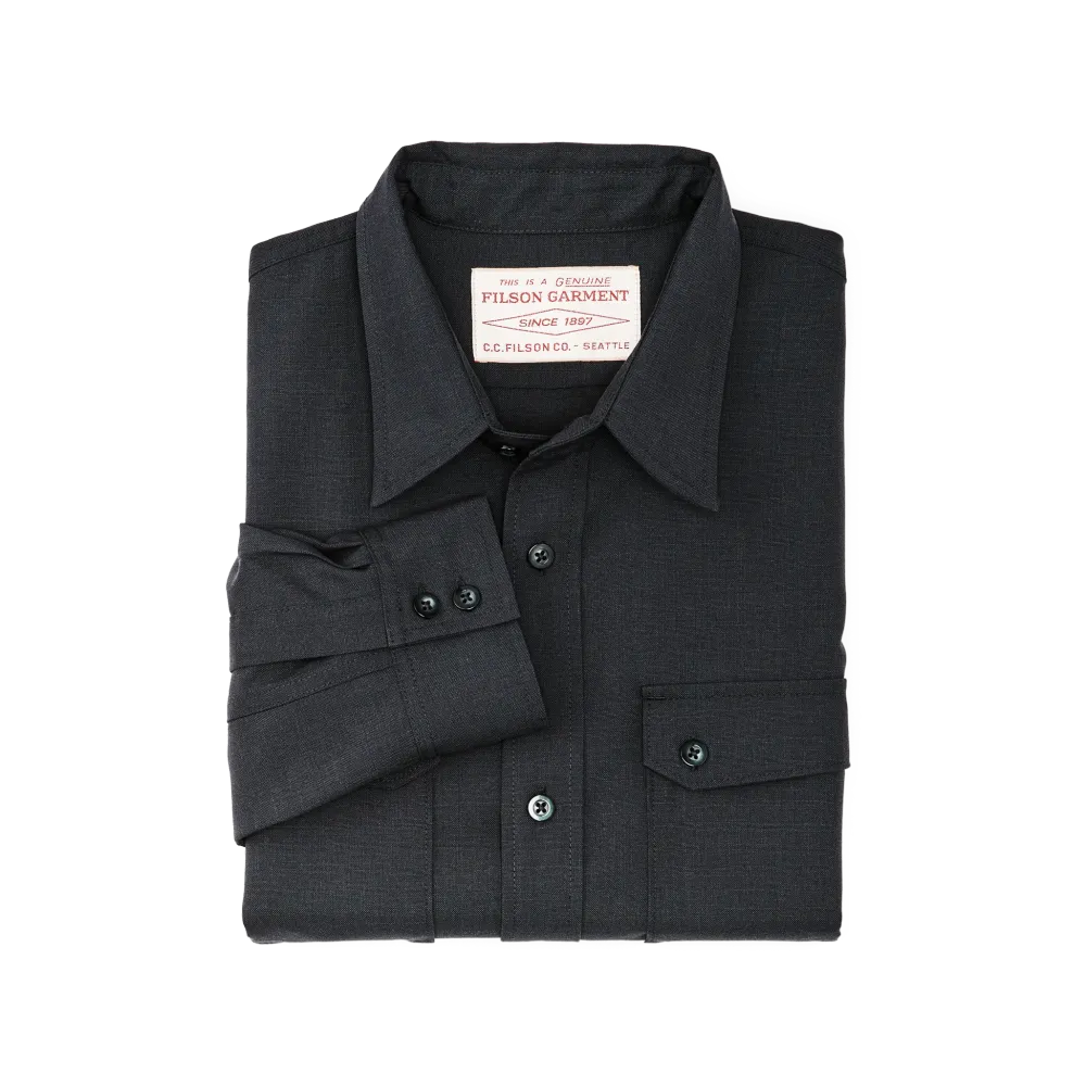 Worsted Wool Guide Shirt - Blue Graphite