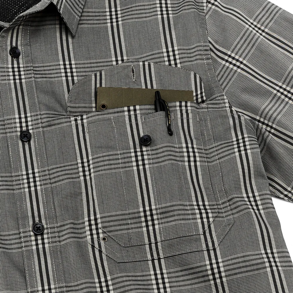 Twin Lakes Short Sleeve Sport Shirt - Gravel Gray Plaid