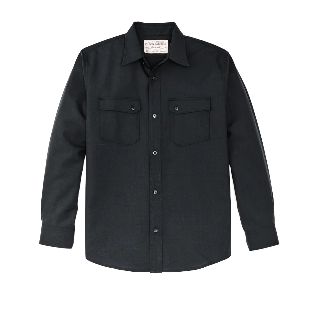 Worsted Wool Guide Shirt - Blue Graphite