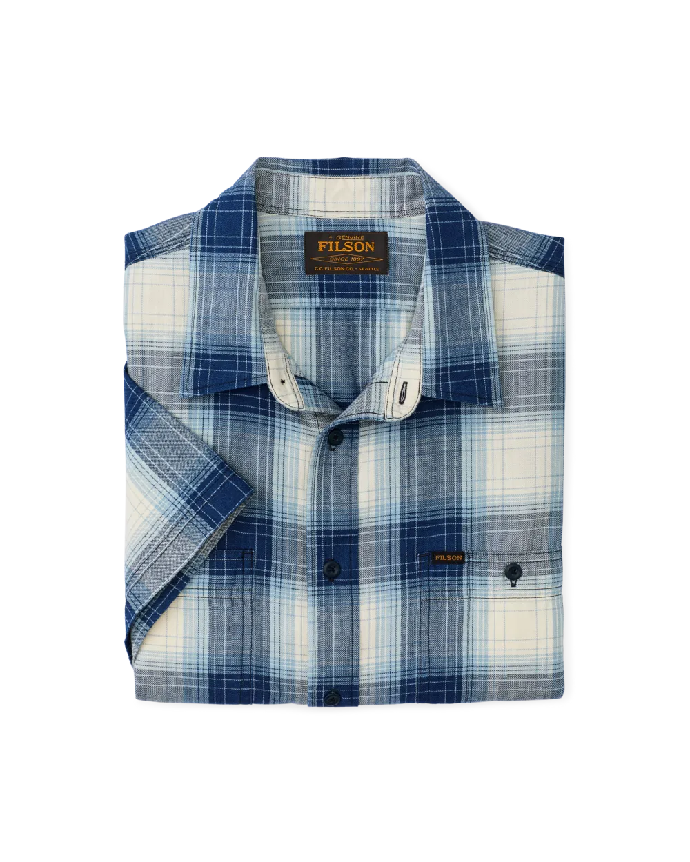 Short Sleeve Chambray Shirt  - Indigo Chambray