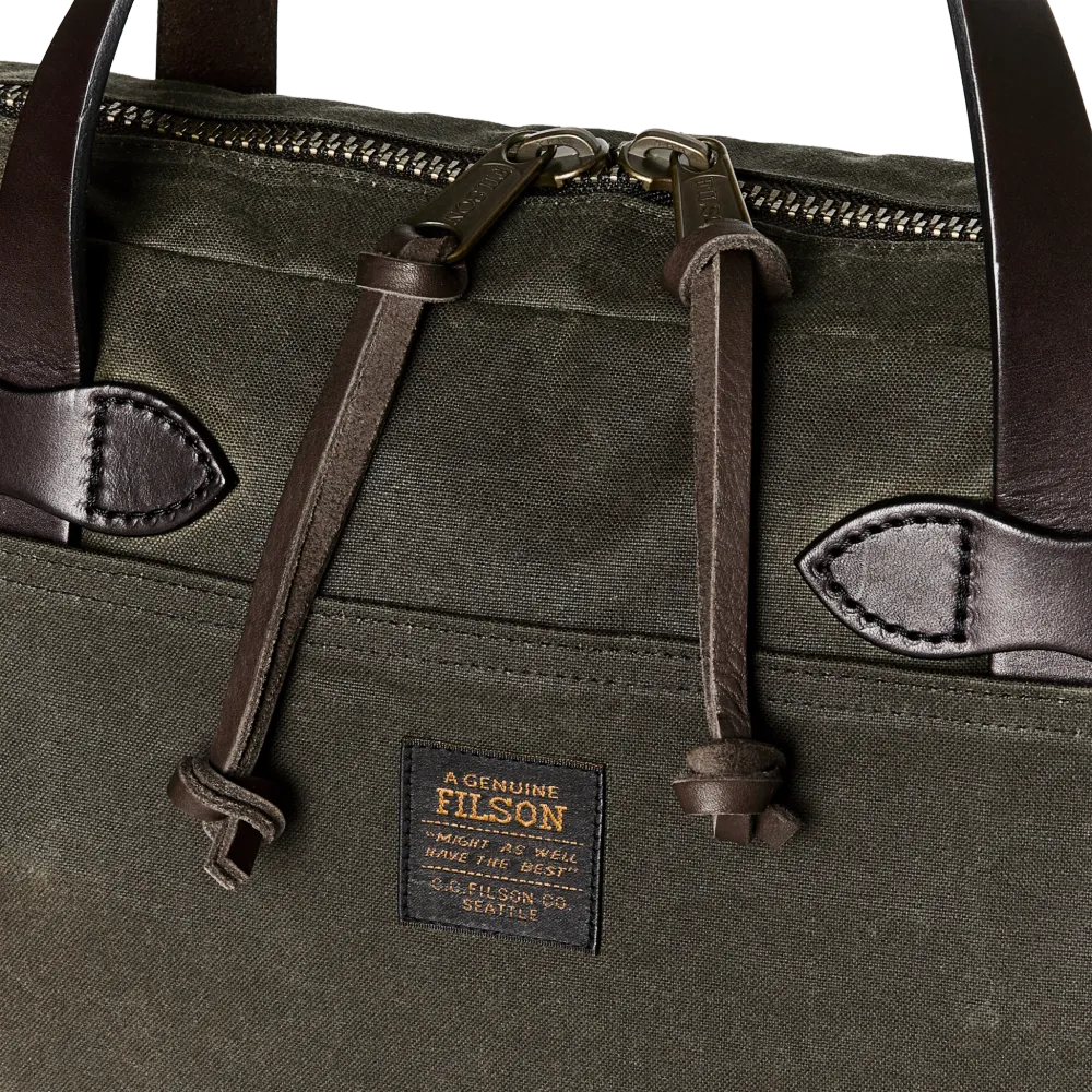 Tin Cloth Compact Briefcase - Otter Green