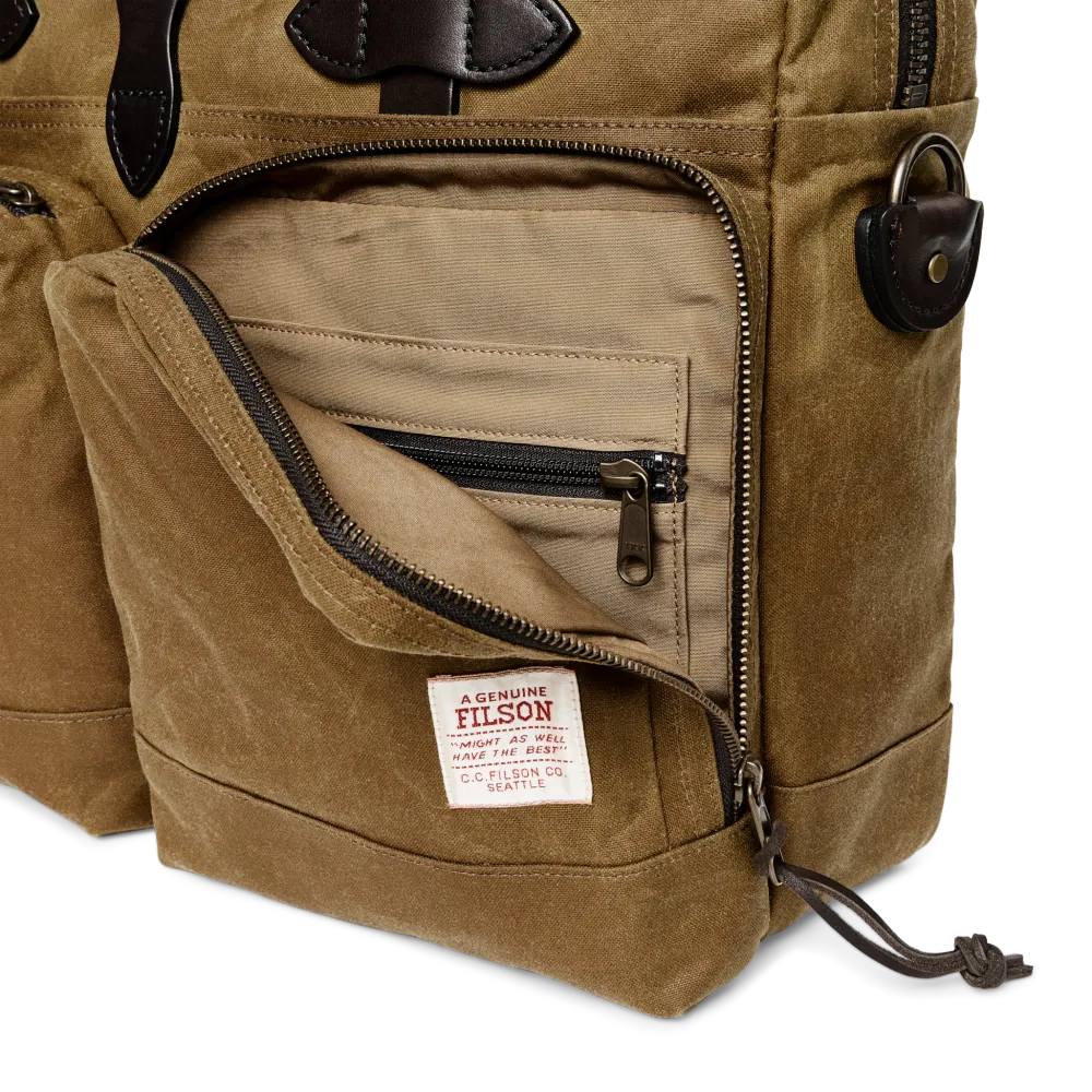 24 Hour Tin Cloth Briefcase - Dark Tan