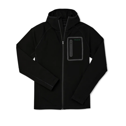 400g Merino Wool Hoodie - Black