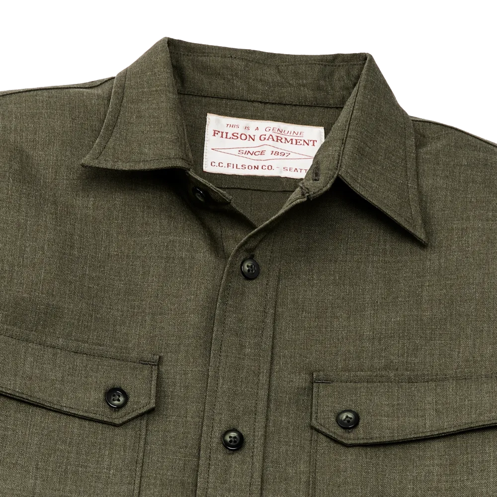 Worsted Wool Guide Shirt - Forest Green Heather