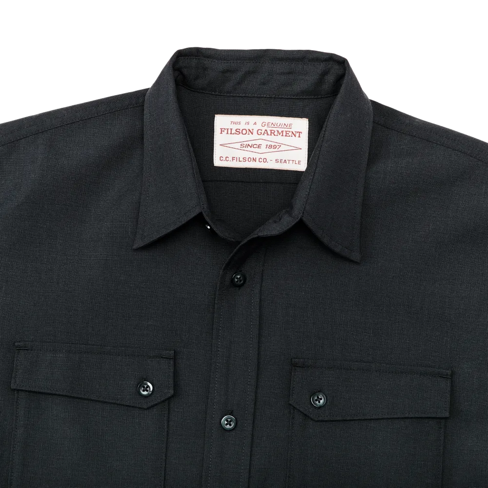 Worsted Wool Guide Shirt - Blue Graphite