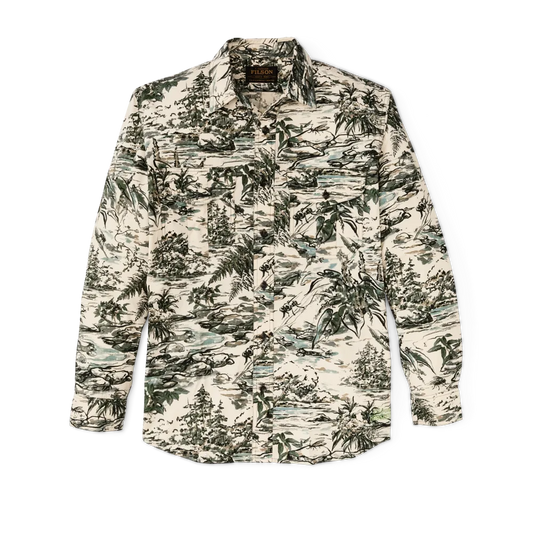 Filson X Housefly Washed Feather Cloth Shirt - Khaki / Scenic