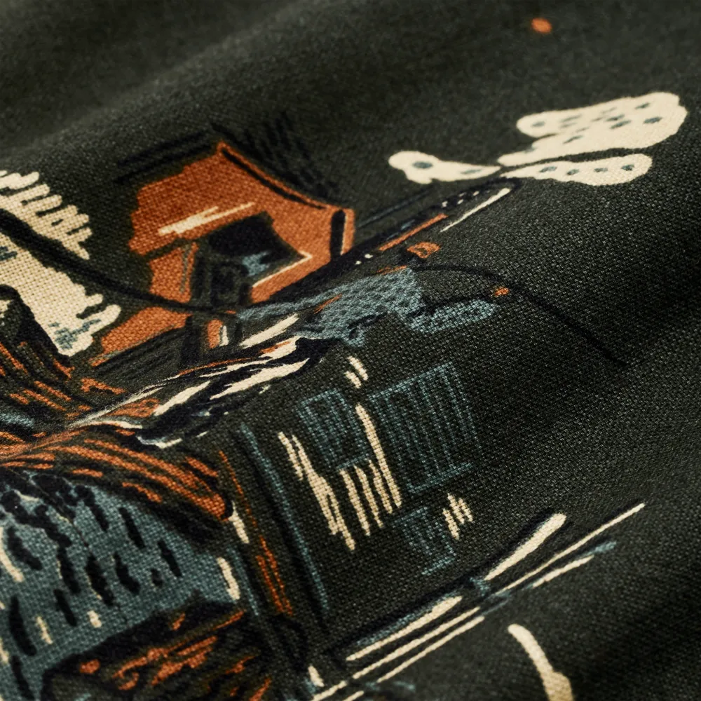 Elk Heights Camp Shirt - Green Northwest Scenic Print