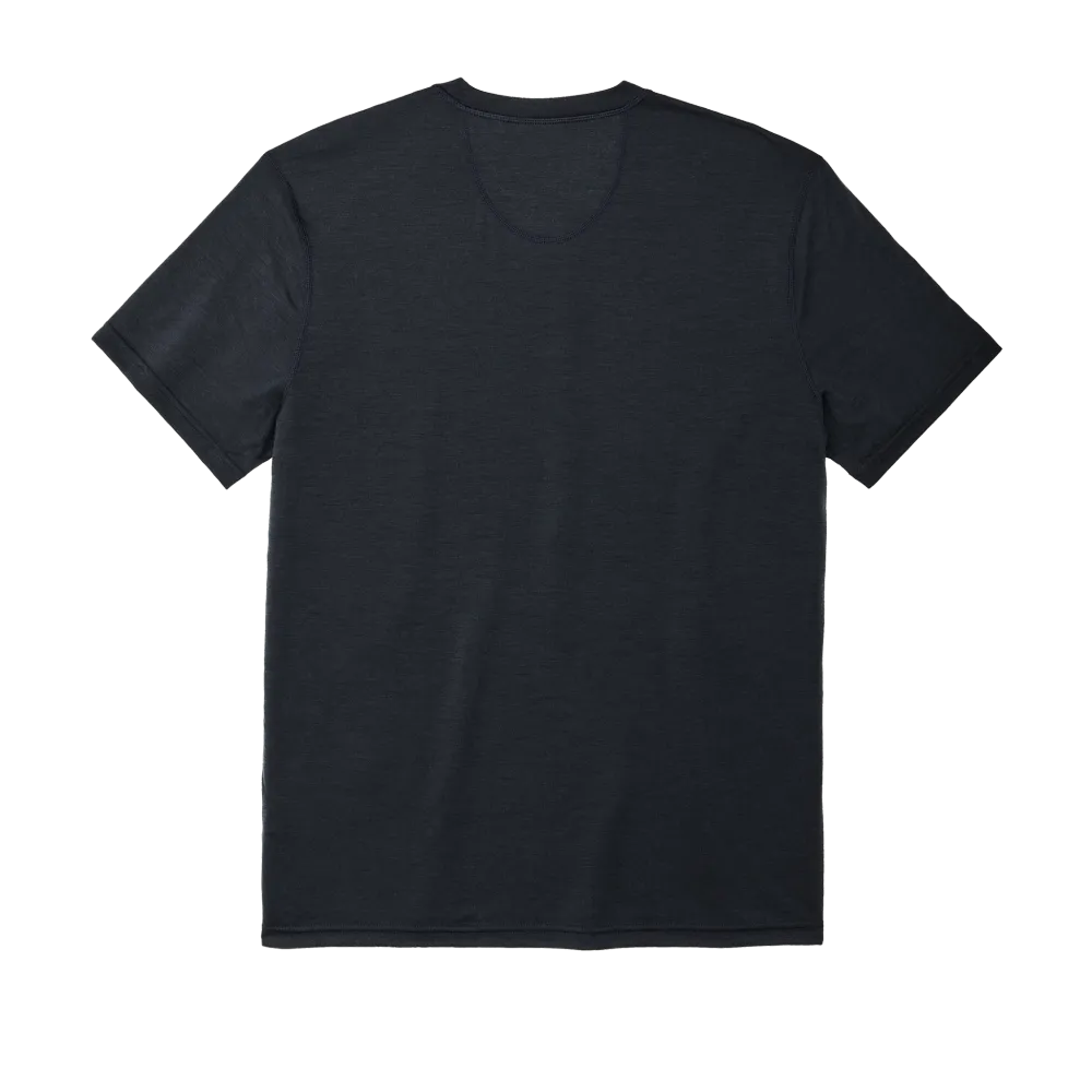 210g Merino Wool Short Sleeve Crewneck - Dark Navy