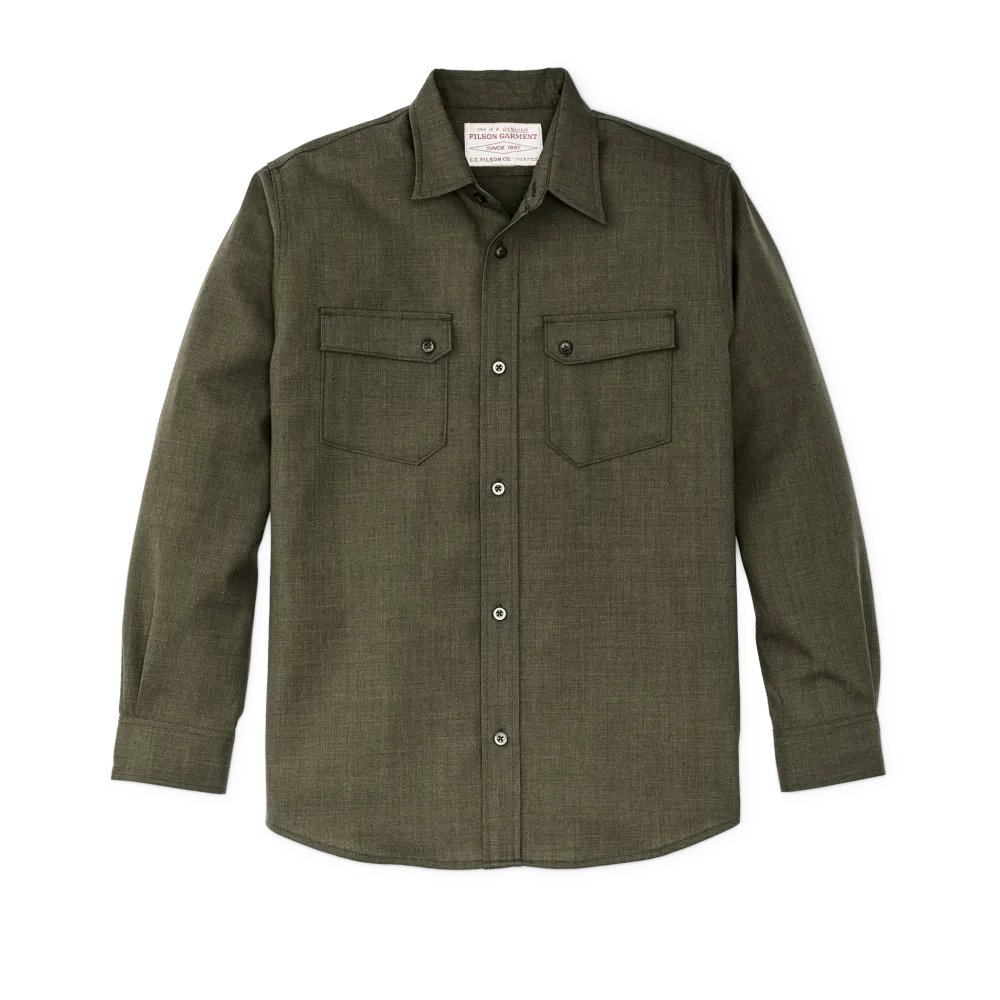 Worsted Wool Guide Shirt - Forest Green Heather