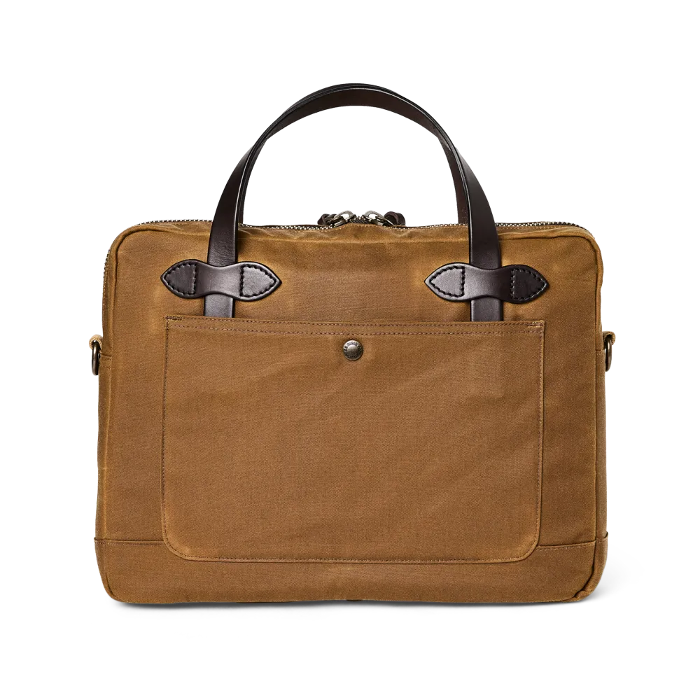 Tin Cloth Compact Briefcase - Dark Tan