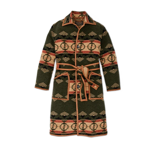 Filson Forestry Wool Blanket Robe - Dark Timber / Tan Multi