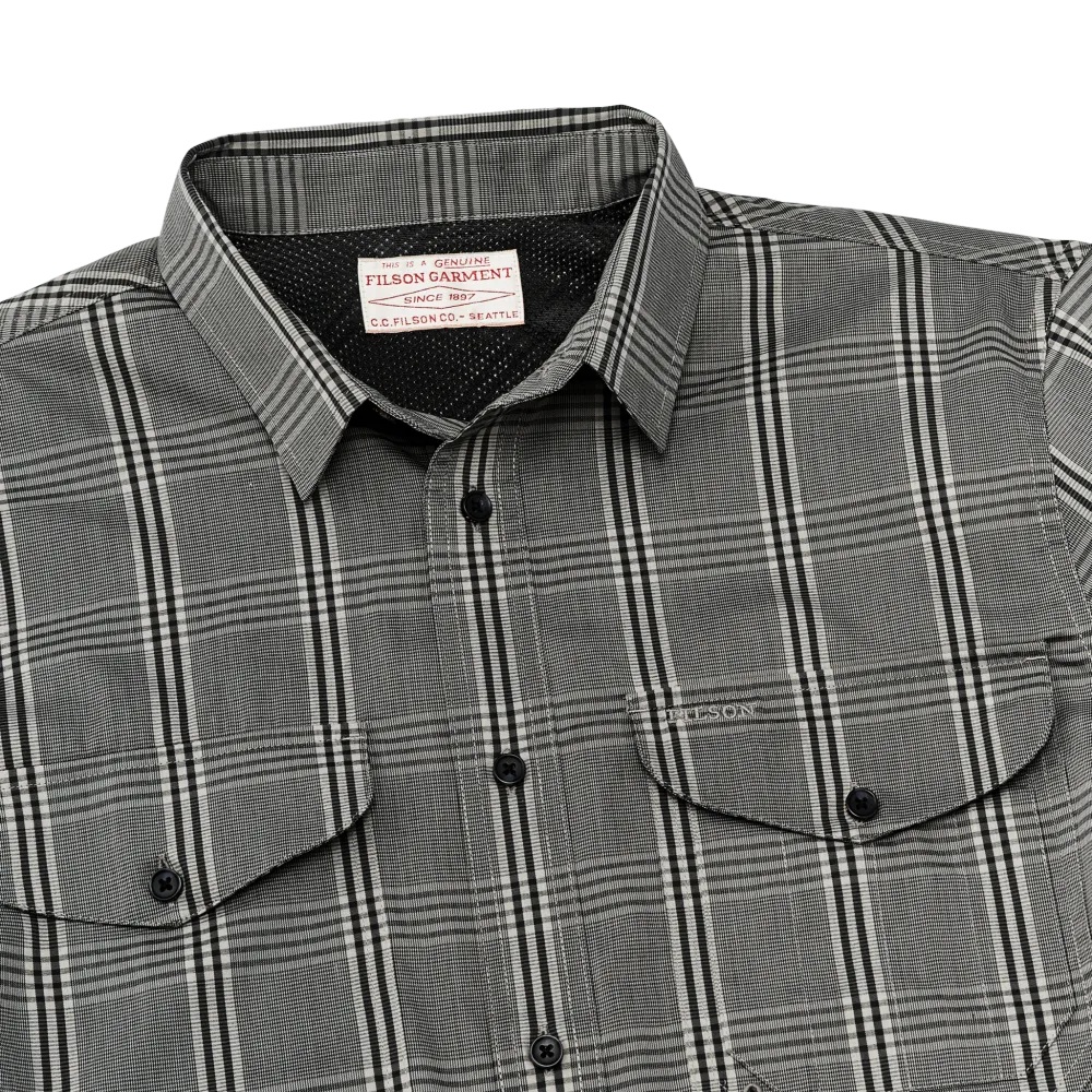 Twin Lakes Short Sleeve Sport Shirt - Gravel Gray Plaid