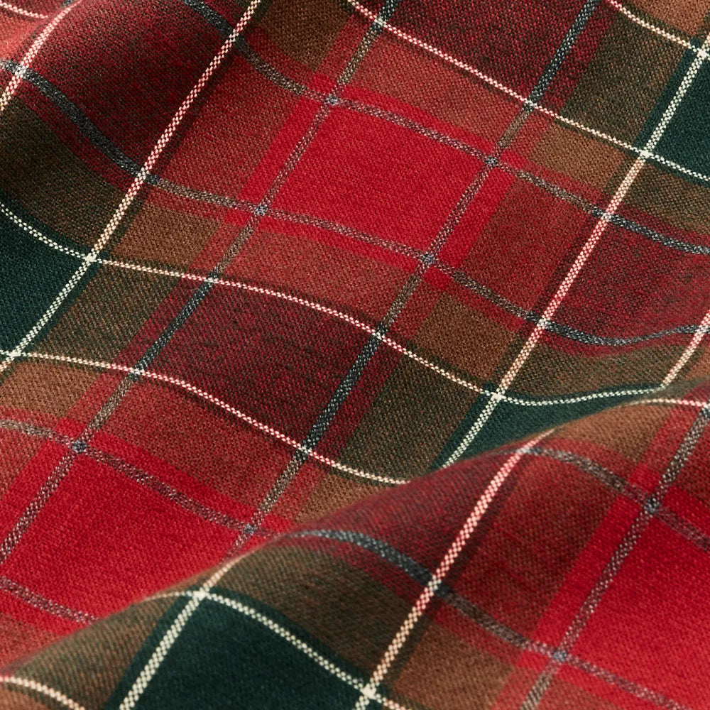 Elk Heights Camp Shirt - Sycamore Green / Red Plaid