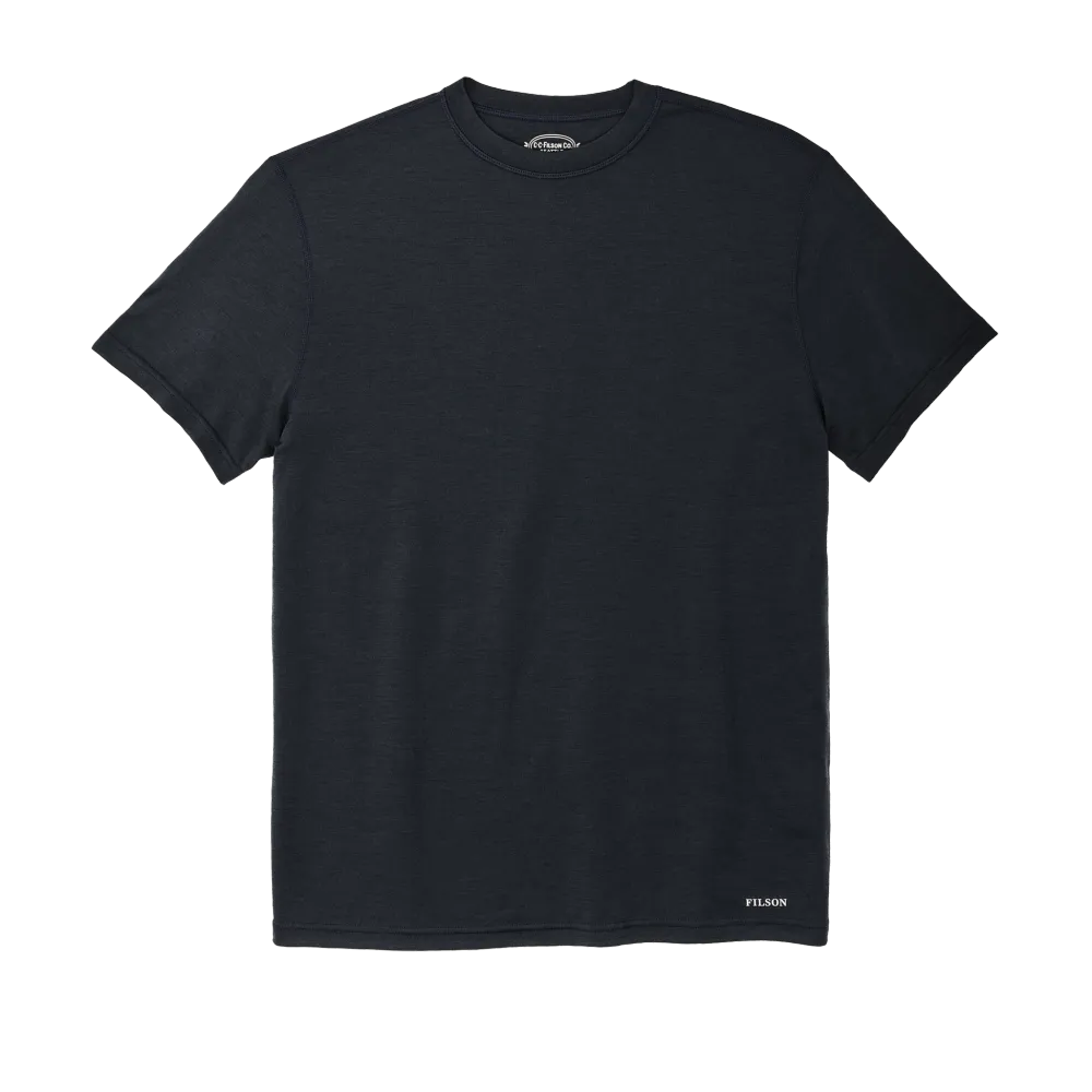 210g Merino Wool Short Sleeve Crewneck - Dark Navy