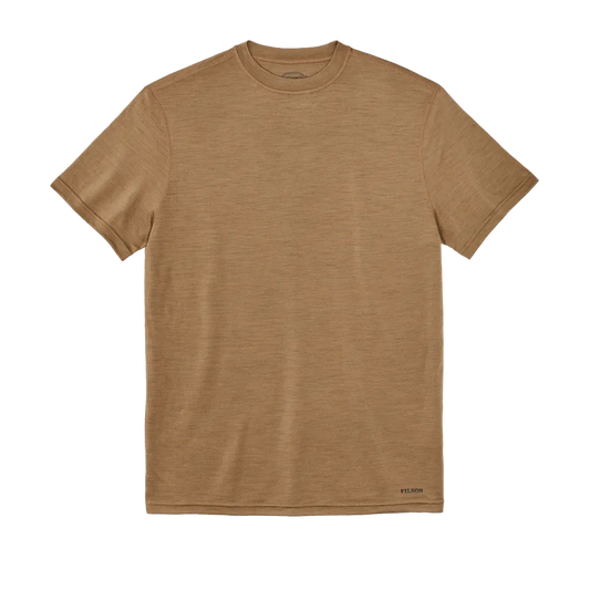 210g Merino Wool Short Sleeve Crewneck - Rugged Tan