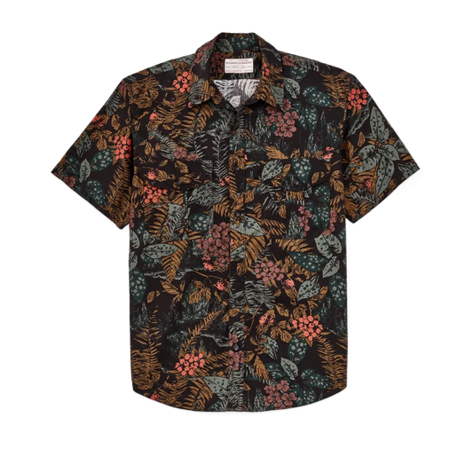 Filson's Washed Short Sleeve Feather Cloth Shirt - Northwest Rainforest