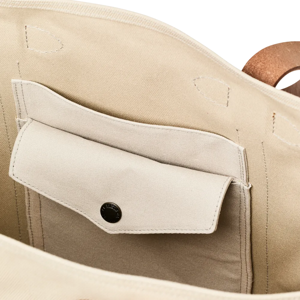 Rugged Twill Large Open Tote Bag - Feather Gray