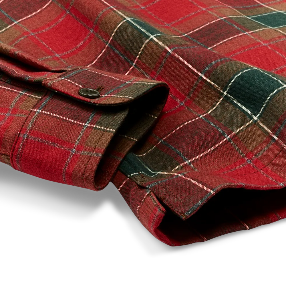 Elk Heights Camp Shirt - Sycamore Green / Red Plaid