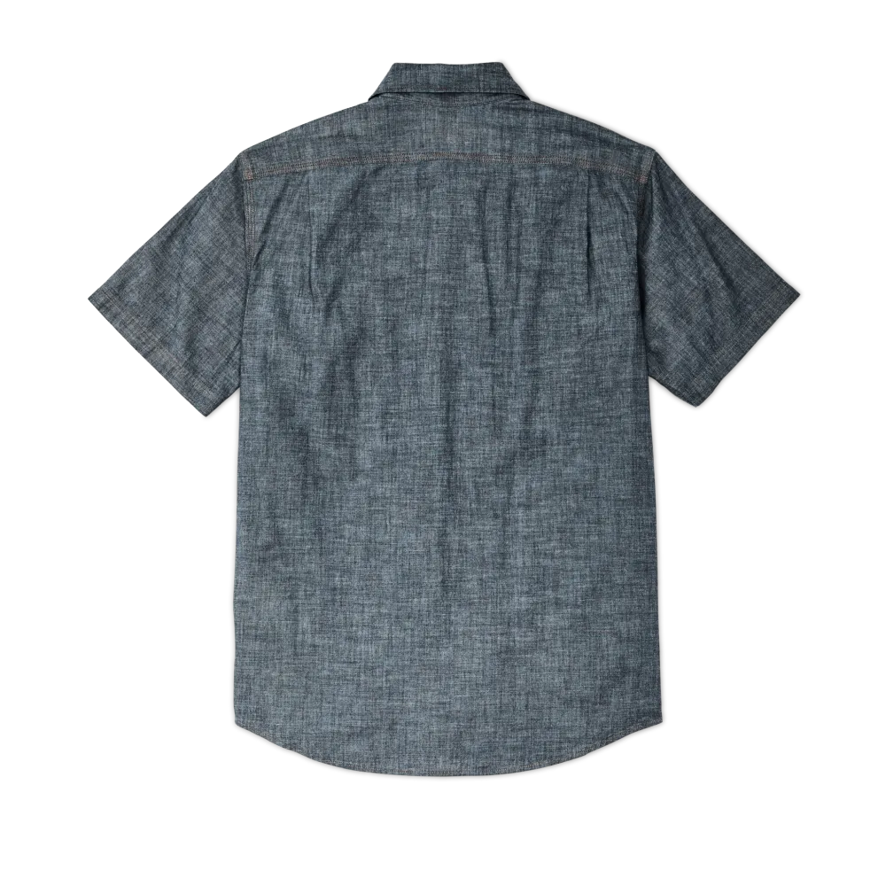 Short Sleeve Chambray Shirt  - Indigo Chambray