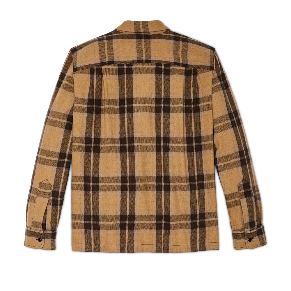 Buckner Wool Camp Shirt - Ochre / Faded Brown Plaid