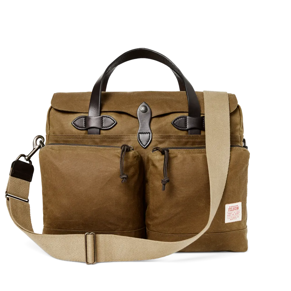24 Hour Tin Cloth Briefcase - Dark Tan