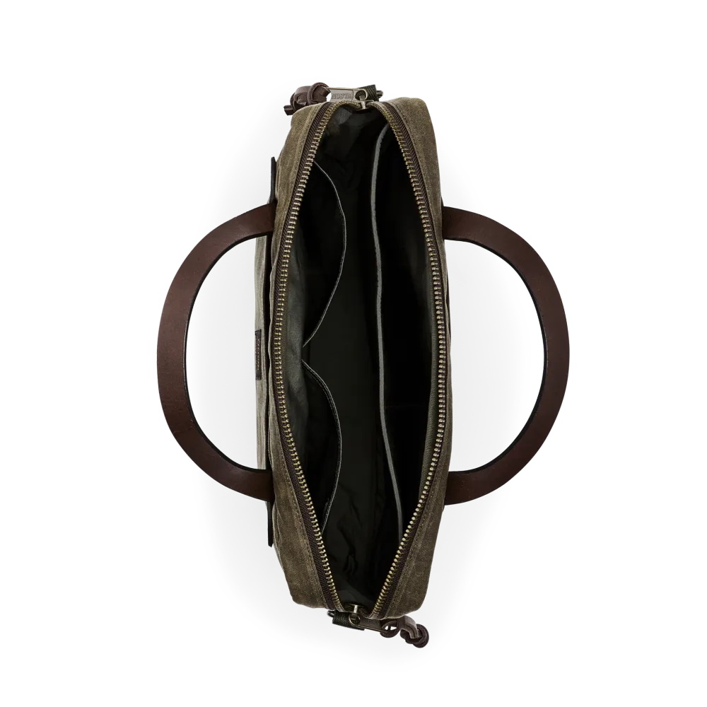 Tin Cloth Compact Briefcase - Otter Green