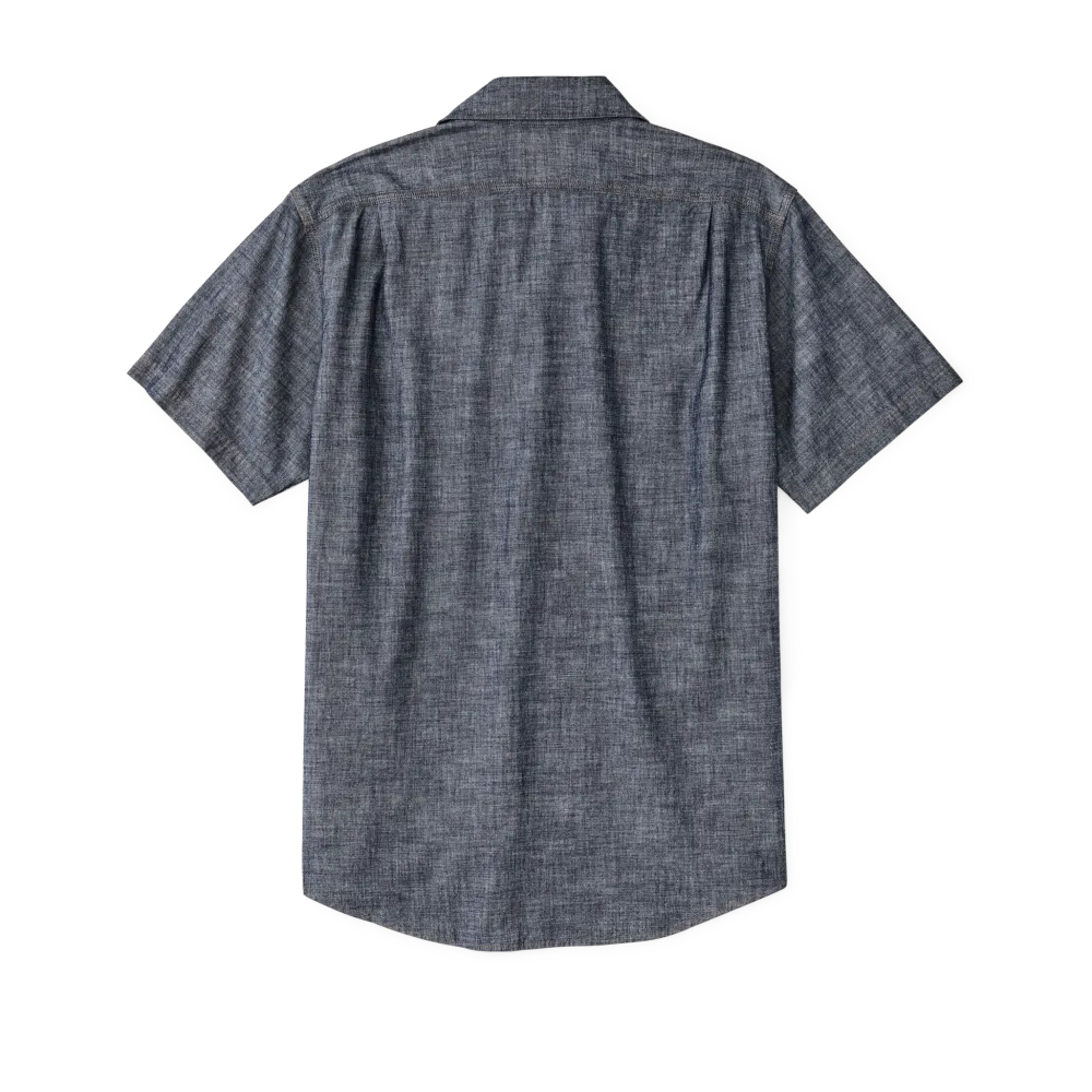 Short Sleeve Chambray Shirt  - Rinse Indigo