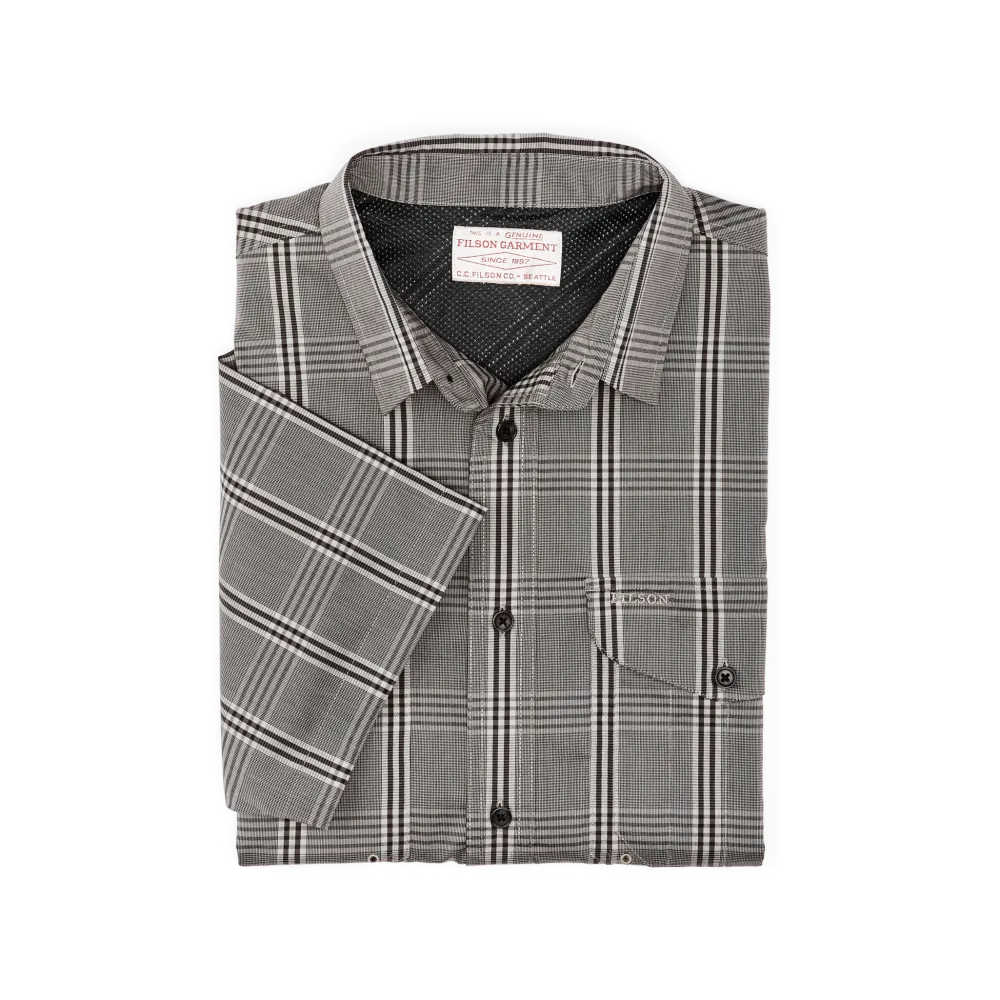 Twin Lakes Short Sleeve Sport Shirt - Gravel Gray Plaid