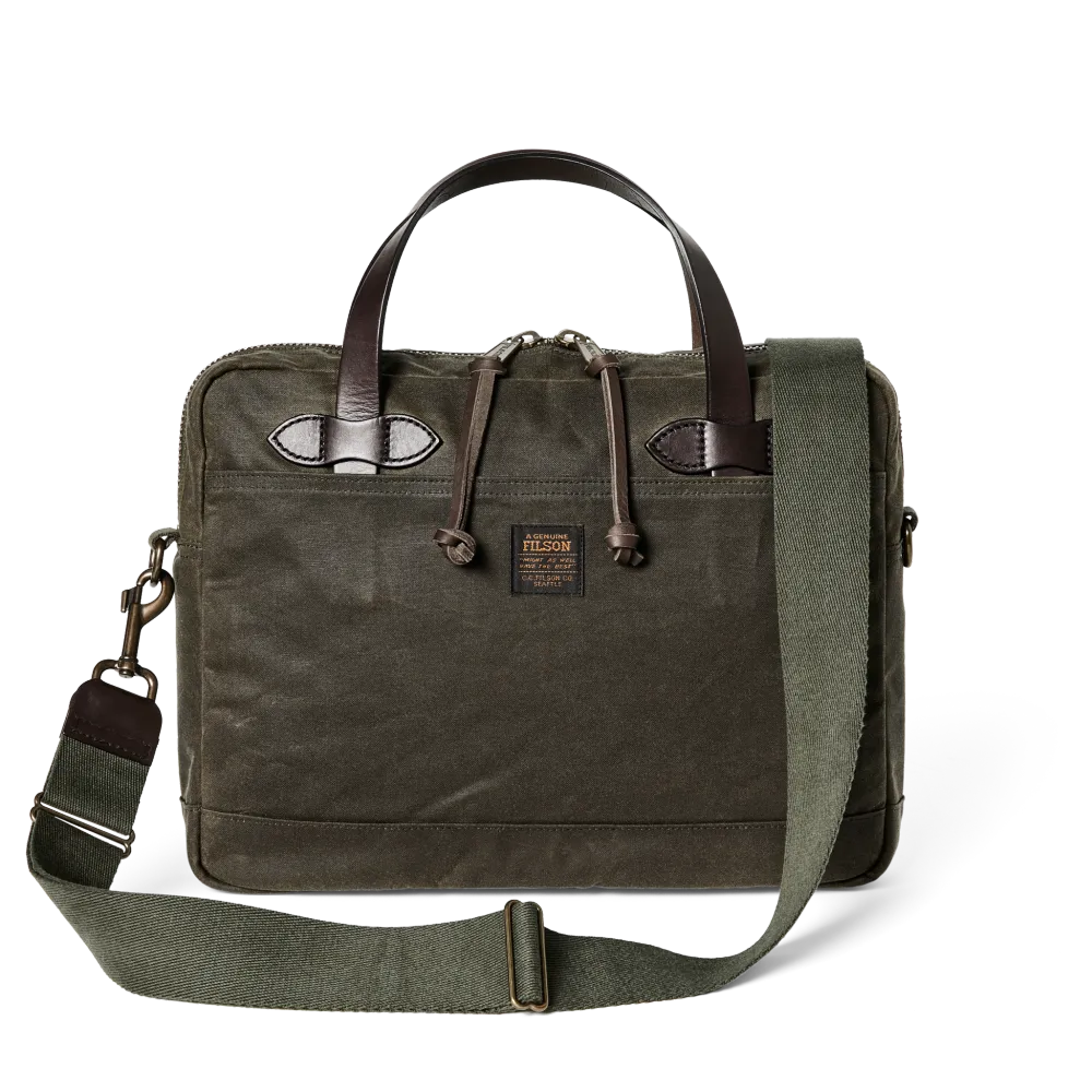 Tin Cloth Compact Briefcase - Otter Green