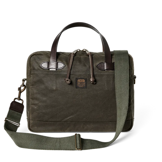 Tin Cloth Compact Briefcase - Otter Green