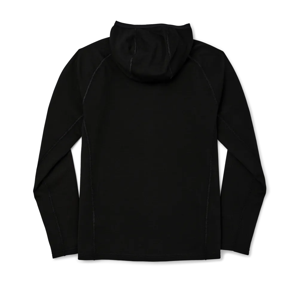 400g Merino Wool Hoodie - Black
