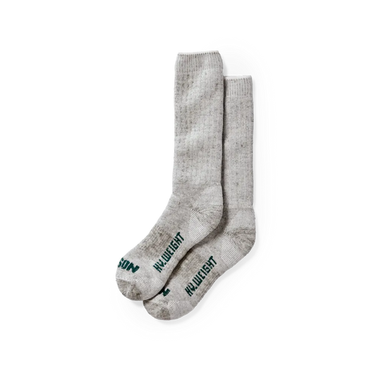 Heavyweight Traditional Crew Socks - Gray Heather
