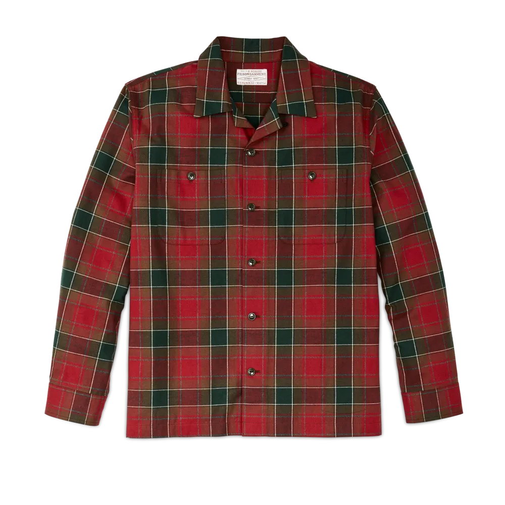Elk Heights Camp Shirt - Sycamore Green / Red Plaid