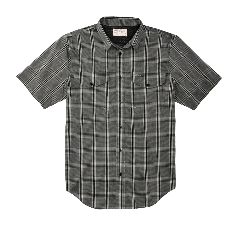 Twin Lakes Short Sleeve Sport Shirt - Gravel Gray Plaid