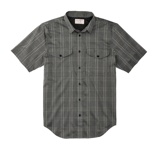 Twin Lakes Short Sleeve Sport Shirt - Gravel Gray Plaid