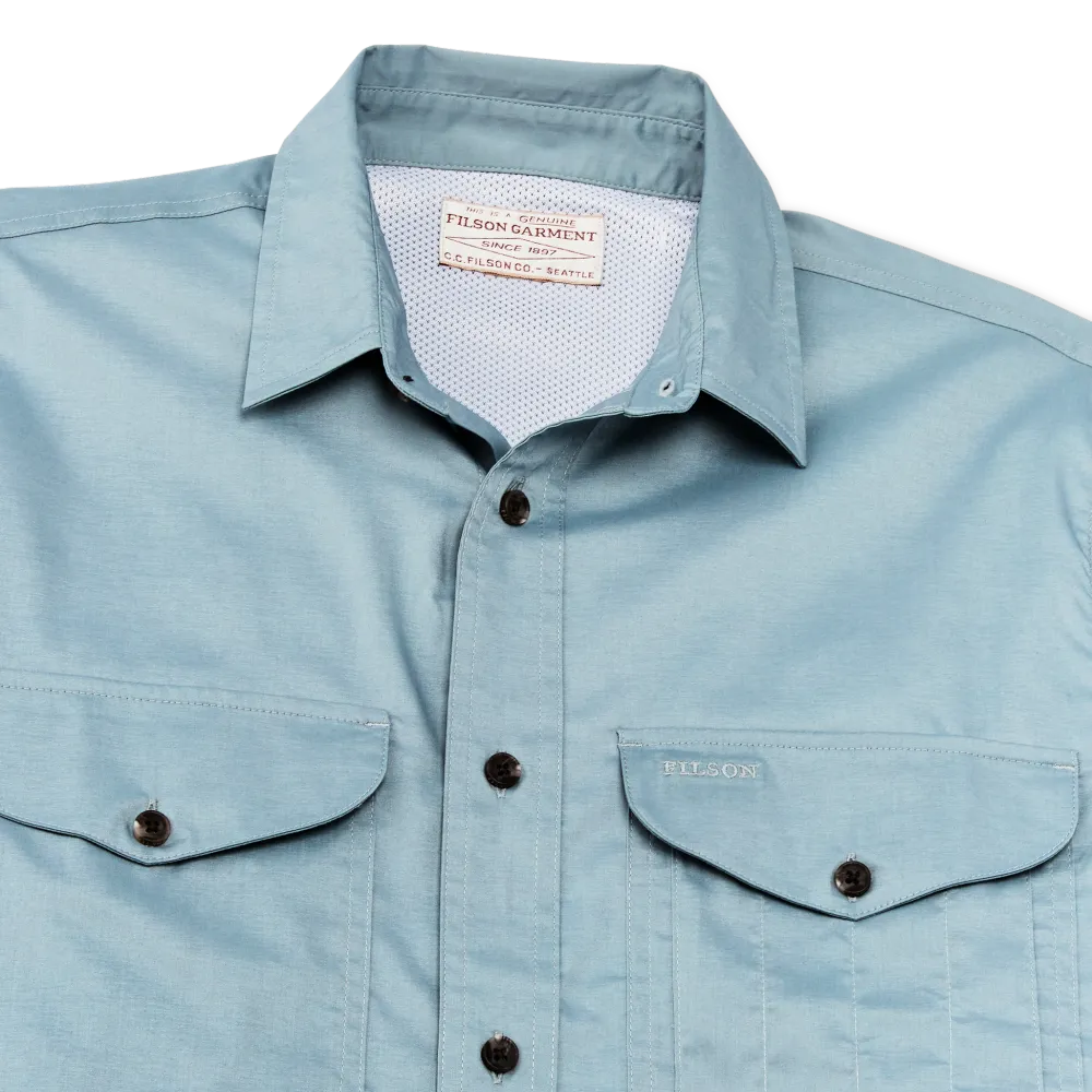 Twin Lakes Short Sleeve Sport Shirt - Stone Blue